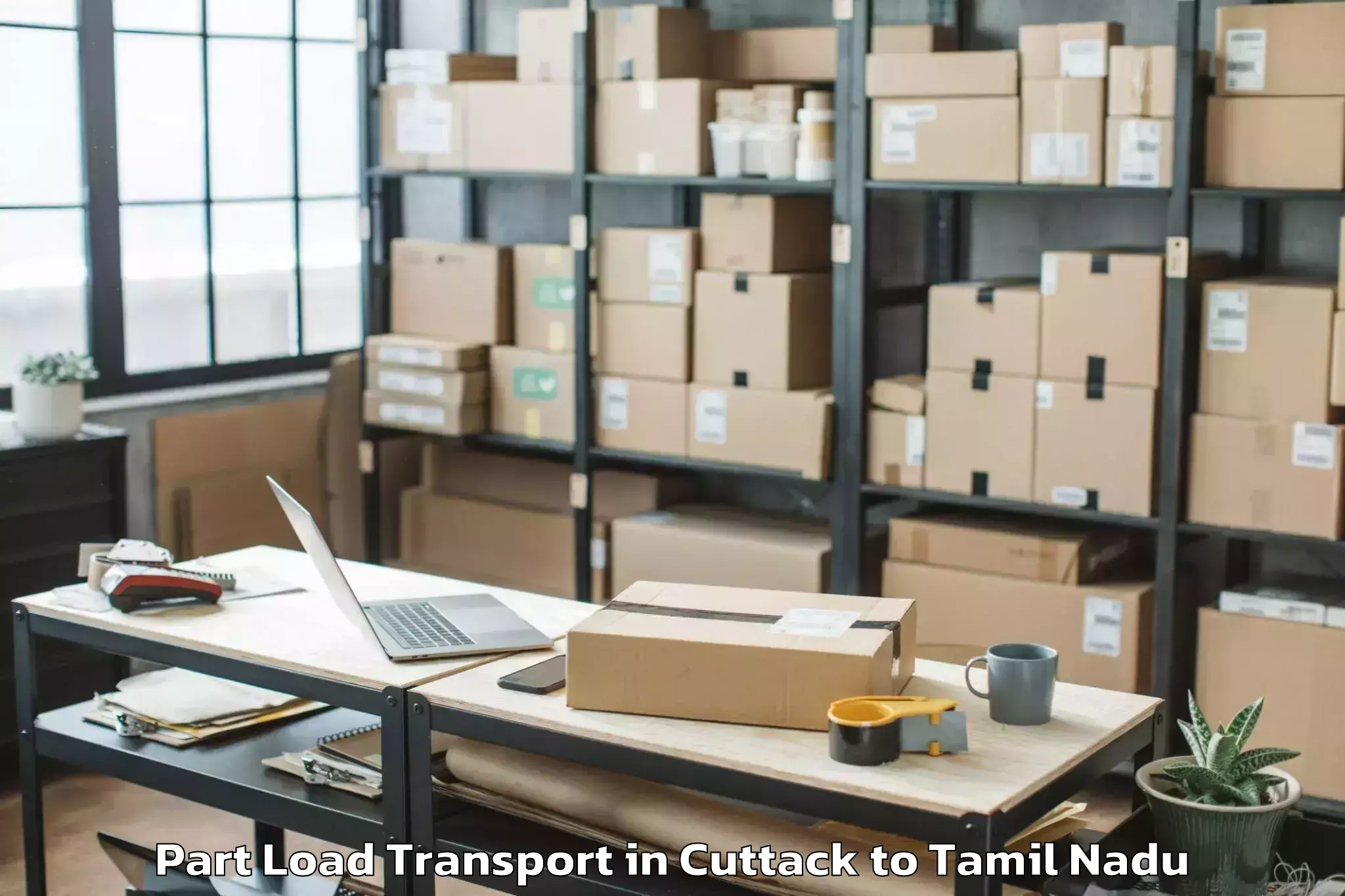 Top Cuttack to Puduvayal Part Load Transport Available